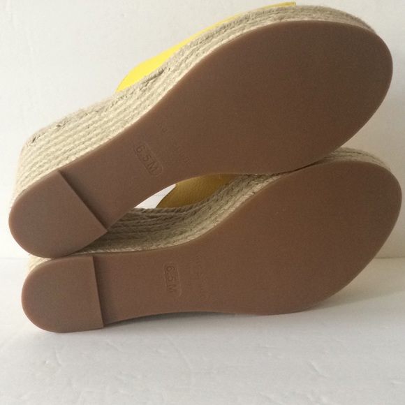 Kate Spade yellow perforated scallop platform - Picture 8 of 9